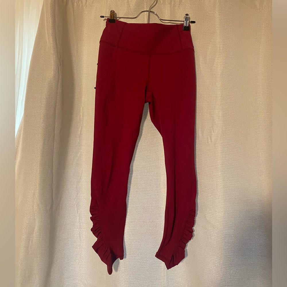 MAROON FABLETICS RUCHED LEGGINGS